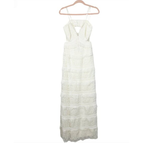 SACHIN + BABI Dress Size 14 Evening Gown NEW Nina Cream Lace Maxi Long Ivory - Picture 4 of 10